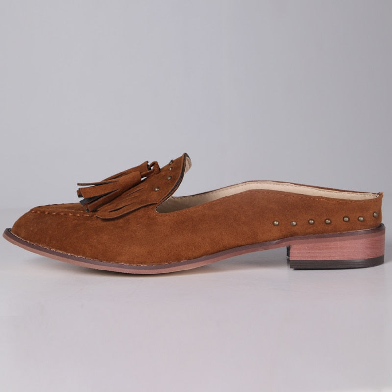 British Style Spring Summer New Low Heel Square Heel Sandals