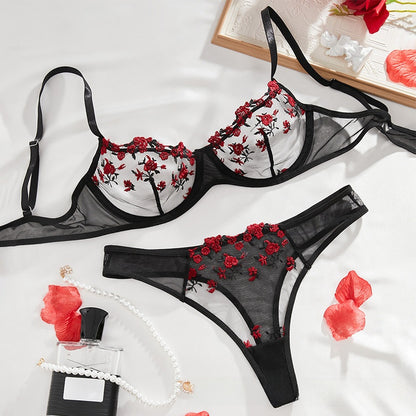 Lace Mesh Lingerie Set