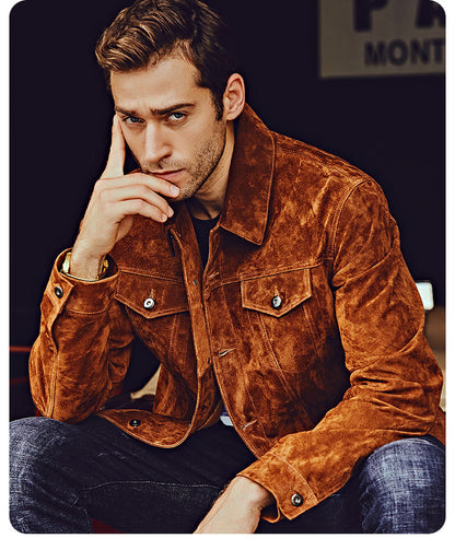 Amerikaans Leren Bikerjack Voor Heren