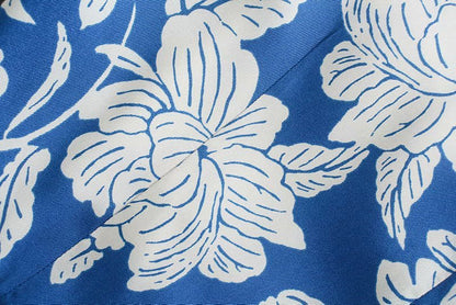 Nieuwe Europese stationsprint midi-jurk