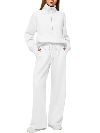 Women's Casual Two-Piece Tracksuit with Chain Detail