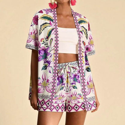 Damesmode Casual Bedrukt Cardigan Pak