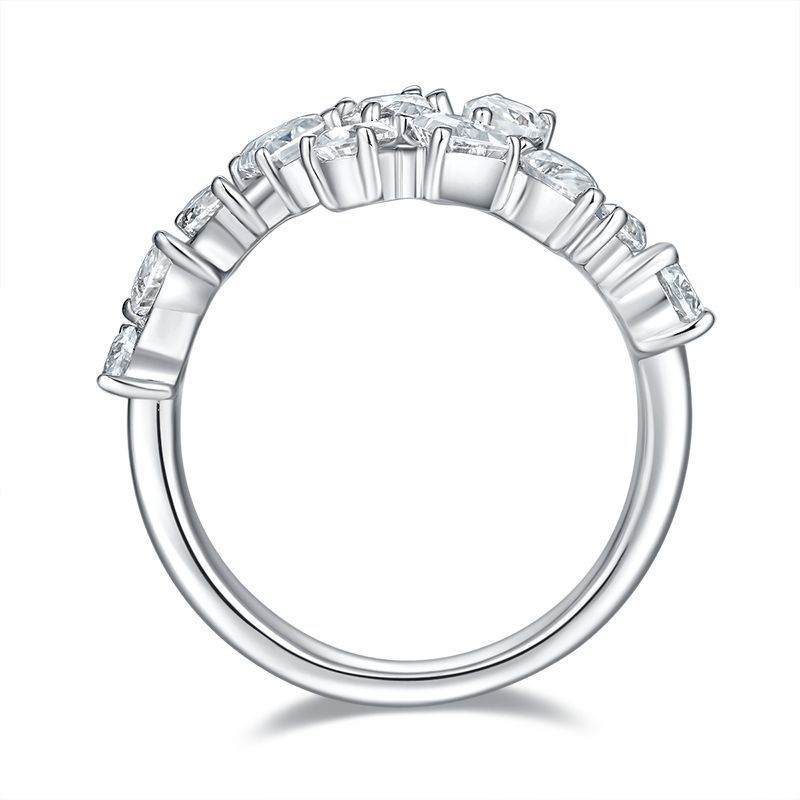 S925 zilver Ring Speciaal Ontwerp Moissanite Waterdruppel Met Speciale Vorm