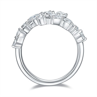 S925 zilver Ring Speciaal Ontwerp Moissanite Waterdruppel Met Speciale Vorm