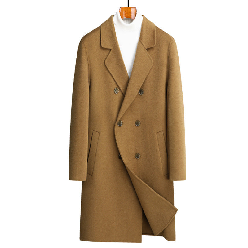 Men's Double Breasted Wool Overcoat