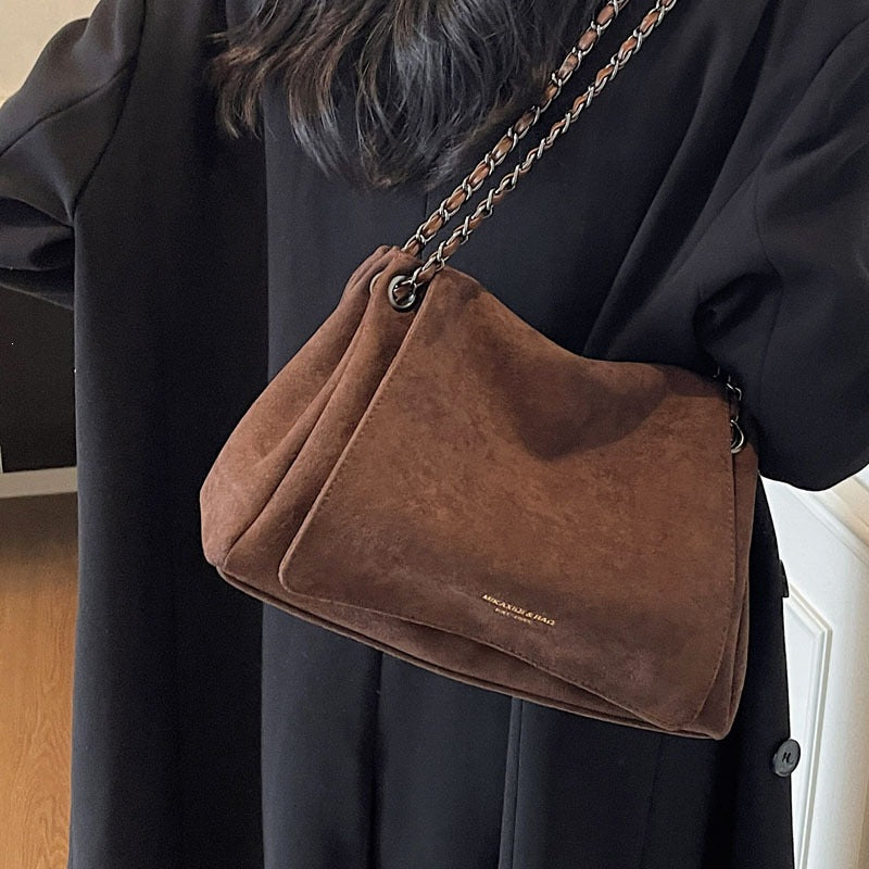 Suede Crossbody Bag for Women