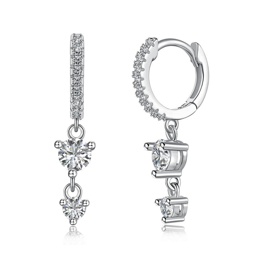 Lichte luxe S925 sterling zilveren oorbellen