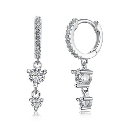 Lichte luxe S925 sterling zilveren oorbellen