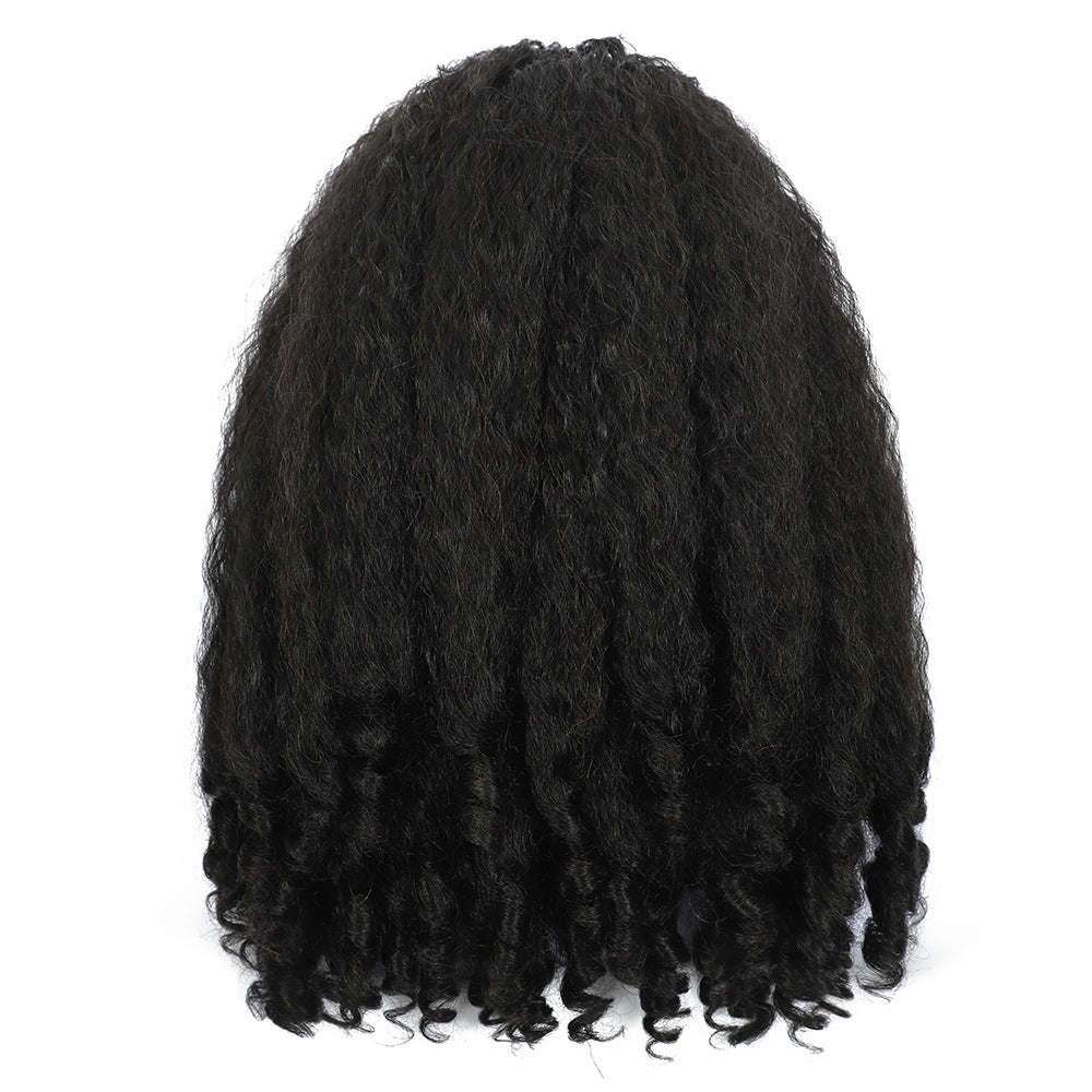 Long curly hair half head cover