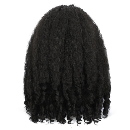 Long curly hair half head cover
