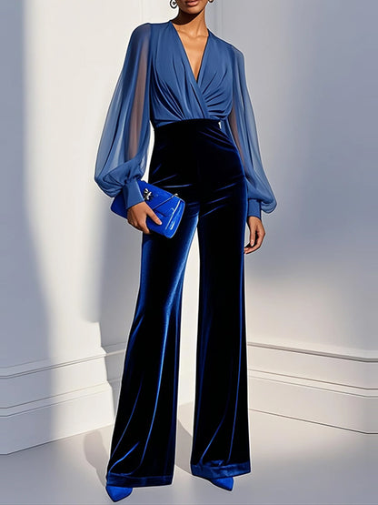 Women's Fashion Elegant Waist-Cinching Wide-Leg Jumpsuit for Women