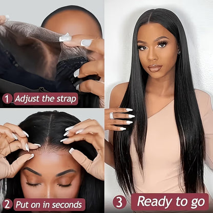 Fashion Long Straight Hair Wig Front Lace Full Head Wig