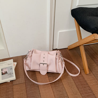 Solid-color single-shoulder underarm bag