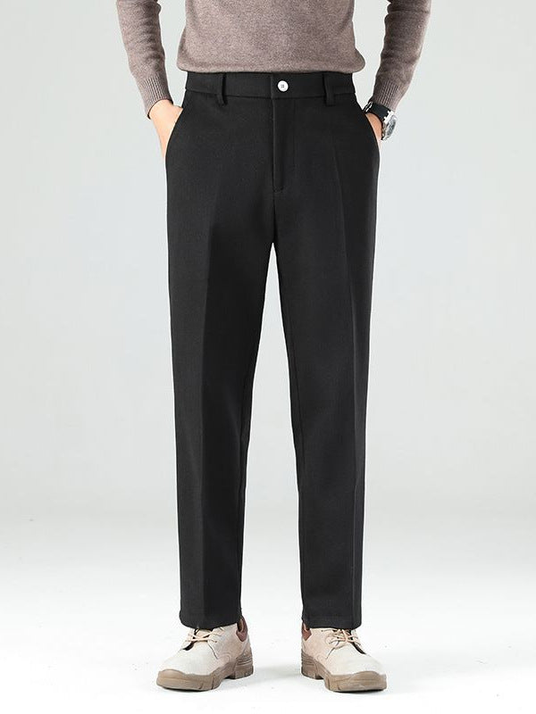 Men's Casual Pants Straight-Leg Drapey Dress Pants Long Pants