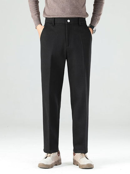 Men's Casual Pants Straight-Leg Drapey Dress Pants Long Pants