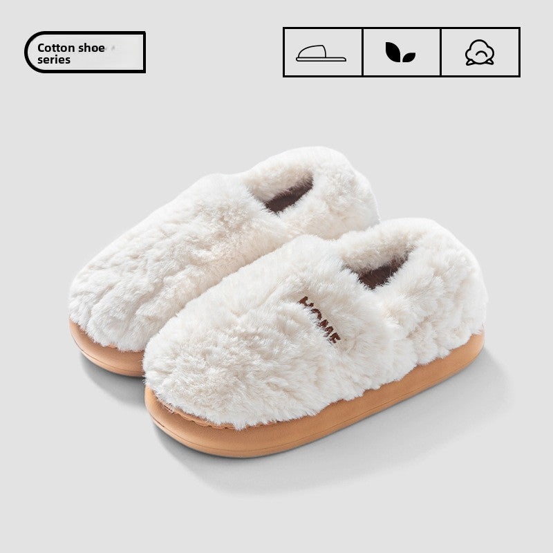 Winter Plush Indoor Outdoor Cotton Slippers