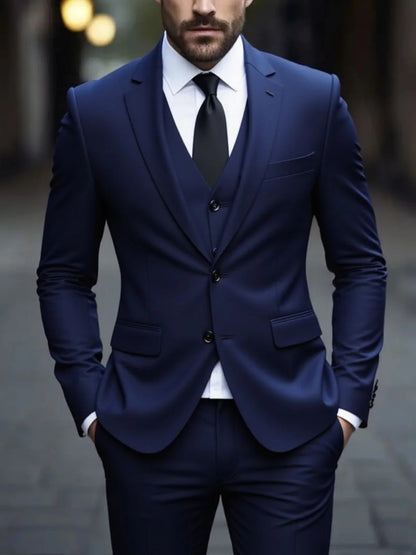Men's Three-Piece Suit Business Casual Style