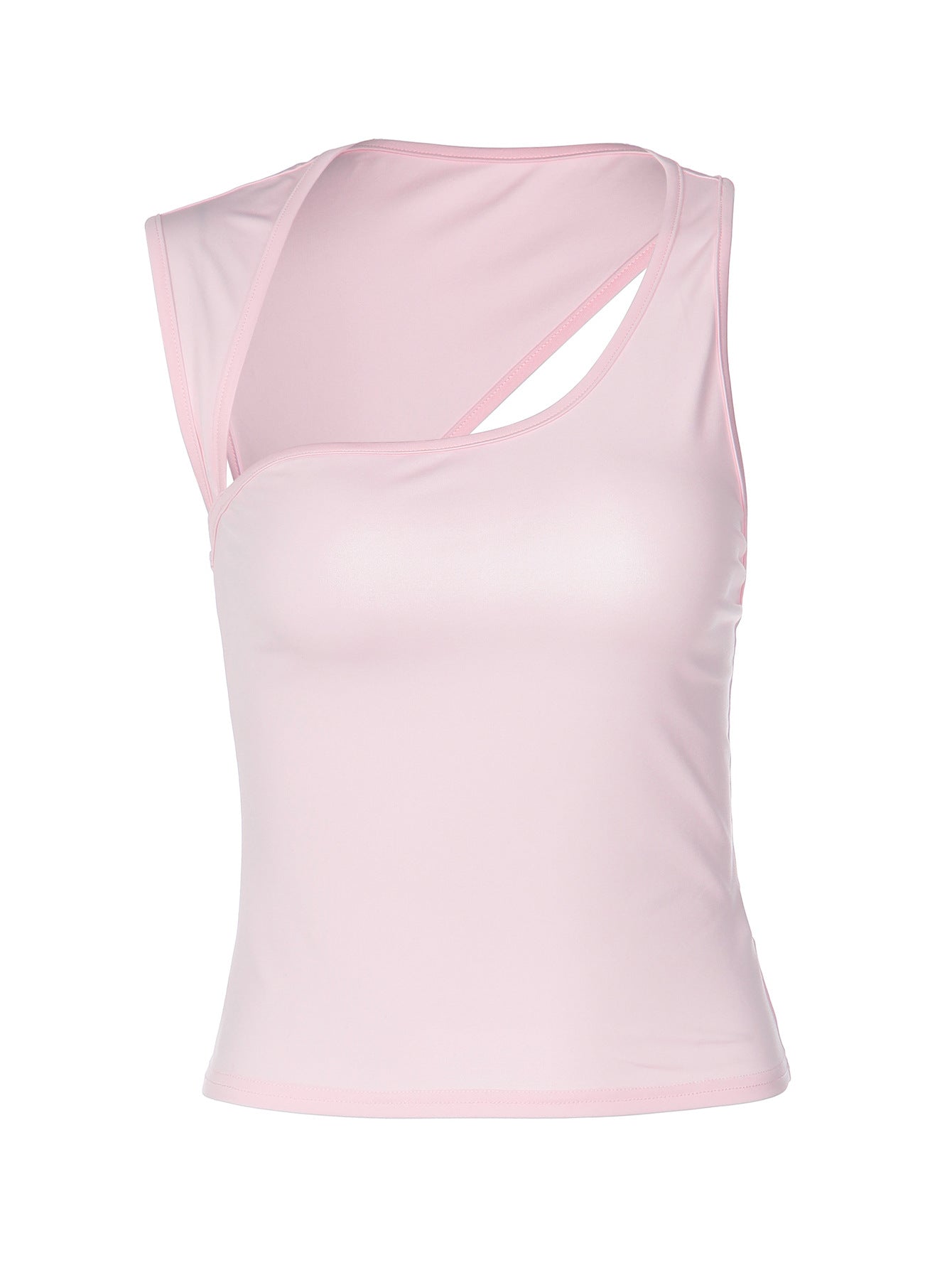 Irregular-neck vest top