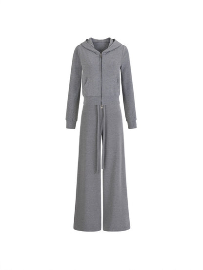 Casual Sports Suit  Hooded Zipper Slim Short Sweatshirt Jacket