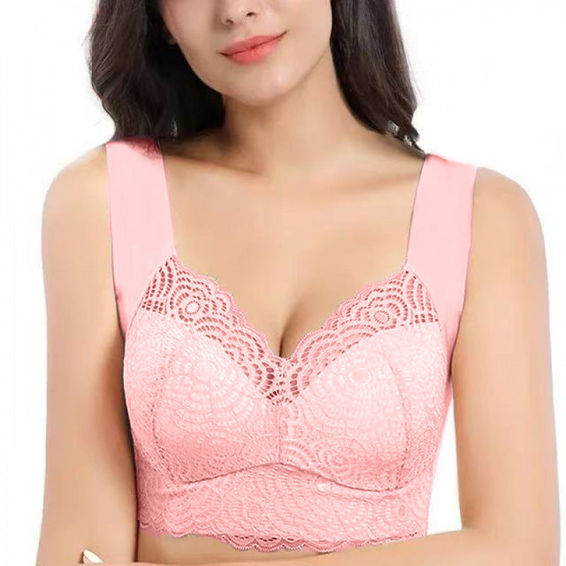 Womens Wirefree Lace Pushup Bra Plus Size