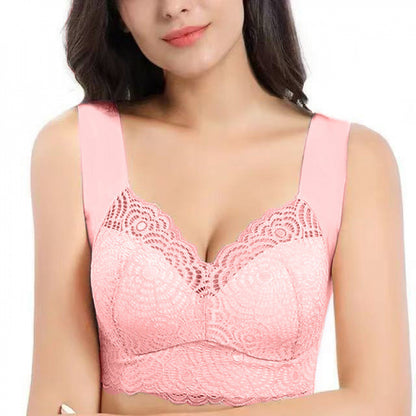 Womens Wirefree Lace Pushup Bra Plus Size