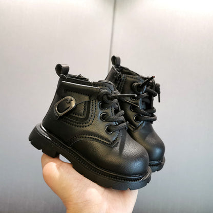 Winter Fleece-lined Baby Boots with Anti-slip Sole