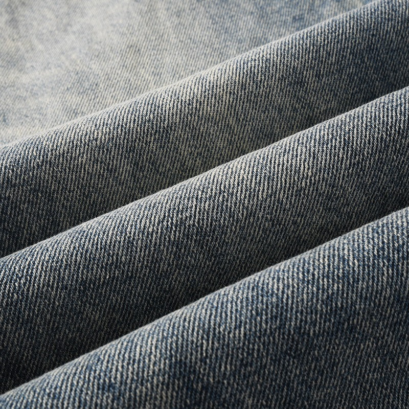 Men's Distressed Straight Denim Pants