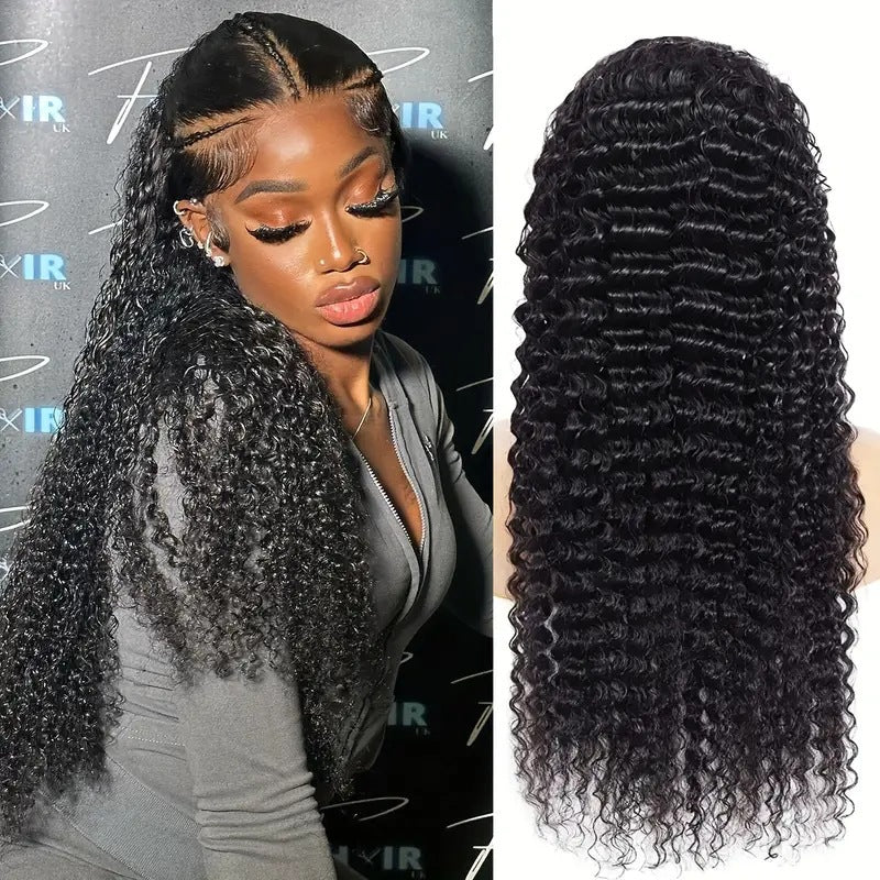 Long Curly Synthetic Hair Wig with Lace Front