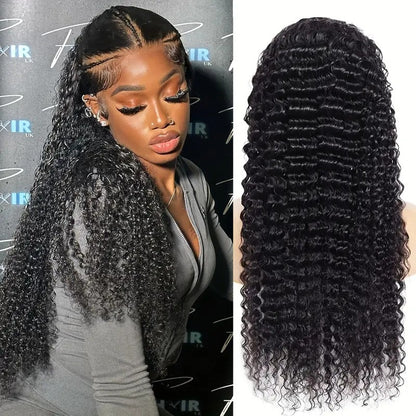 Long Curly Synthetic Hair Wig with Lace Front