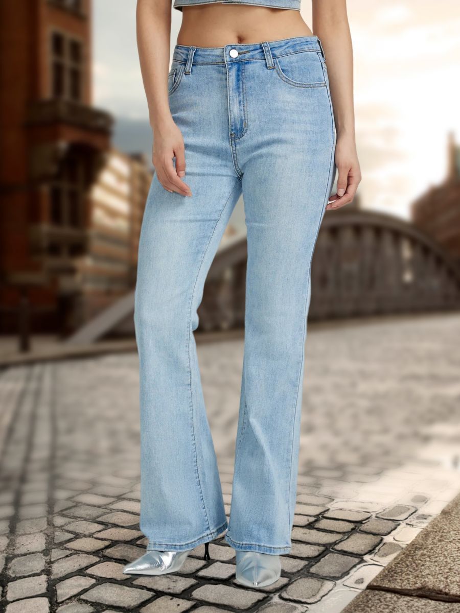 Mid-waist Retro Denim Jeans