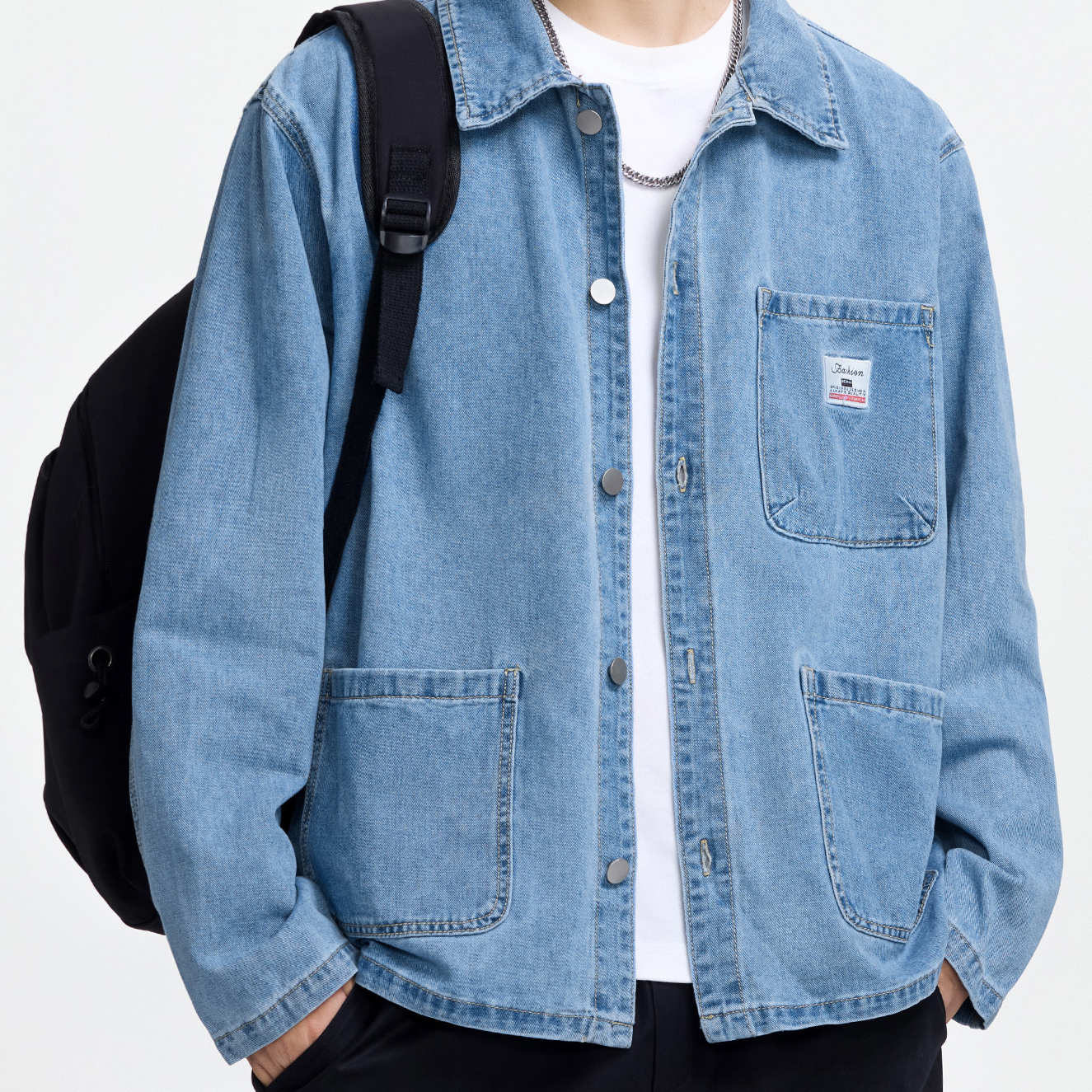 Mens Denim Long Sleeve Shirt