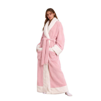 Flannel bathrobe