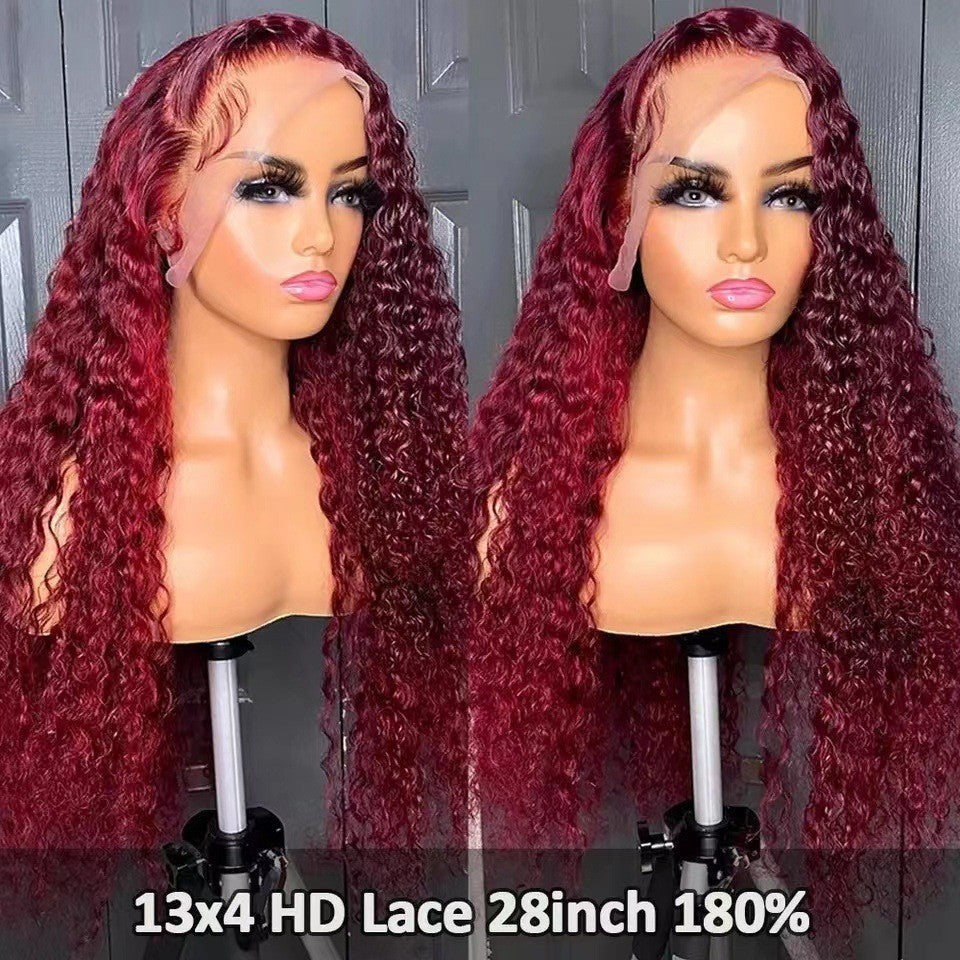 Small Curls Long Curly Hair Lace Front Synthetic Wig