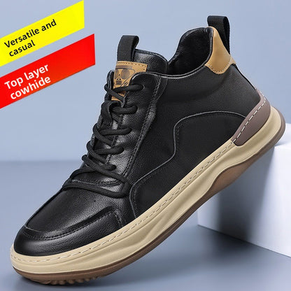 Casual leren sneakers hoge of lage model voor heren
