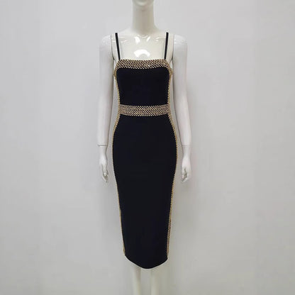 Elegant Sequin Bandage Evening Dress