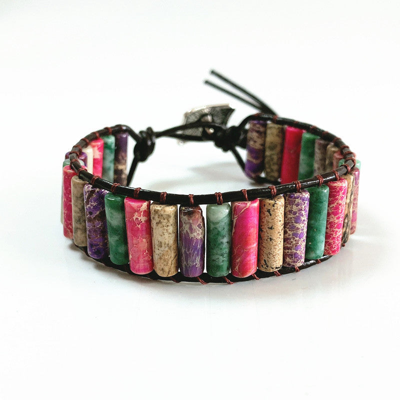 Bohemian stijl enkelvoudig geweven armband