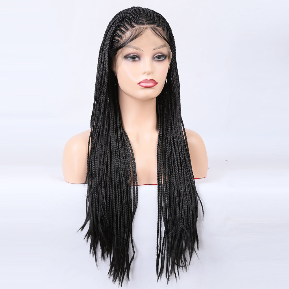 Gevlochten lace wig