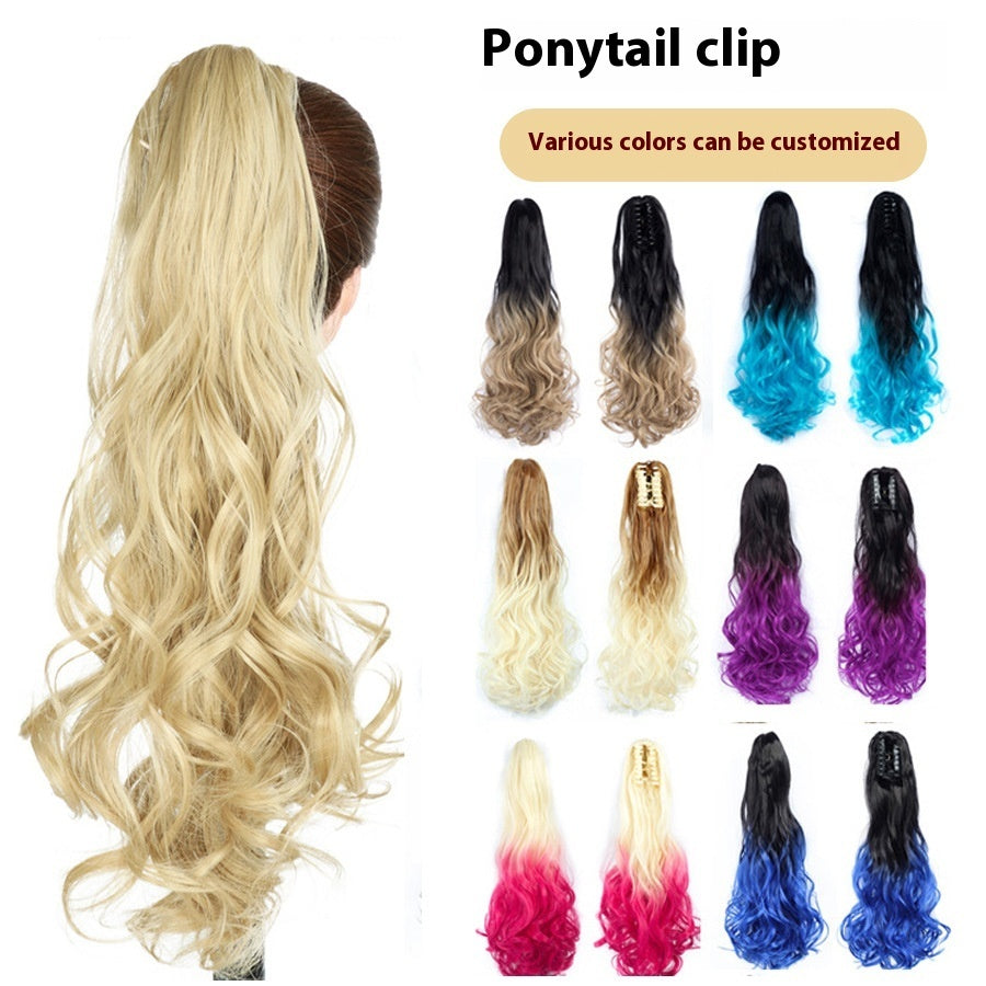 Synthetic Colorful Long Curly Hair Clip Ponytail