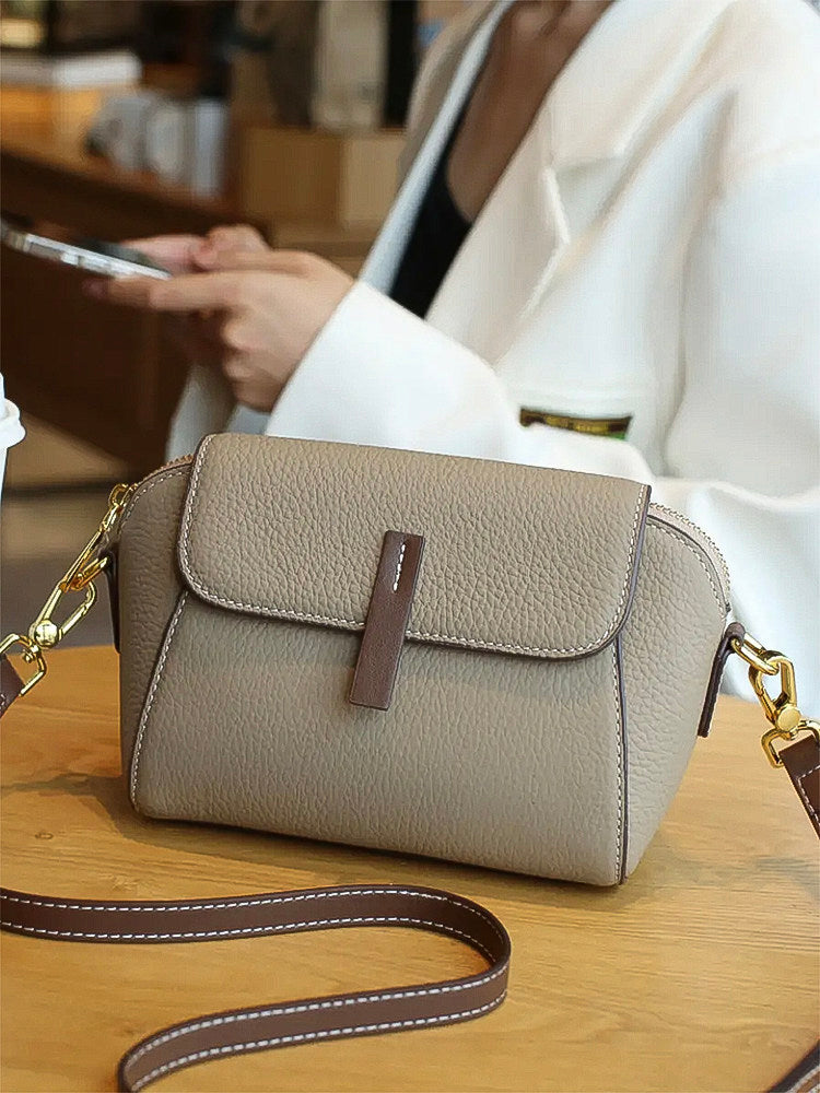 New Single-Shoulder Bag for Women, Made of Genuine Leather, Large-Capacity