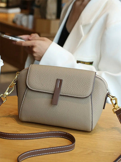 New Single-Shoulder Bag for Women, Made of Genuine Leather, Large-Capacity