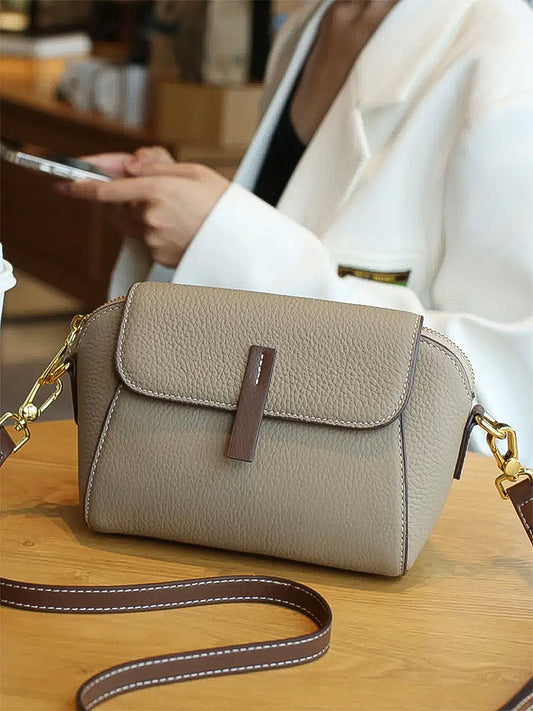 New Single-Shoulder Bag for Women, Made of Genuine Leather, Large-Capacity