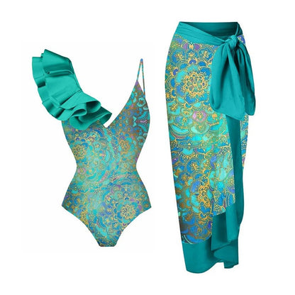 Vintage luxe damesbadpak set of apart verkrijgbaar