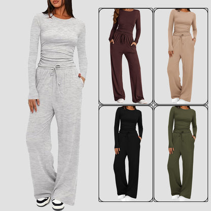 Long sleeved solid color suit