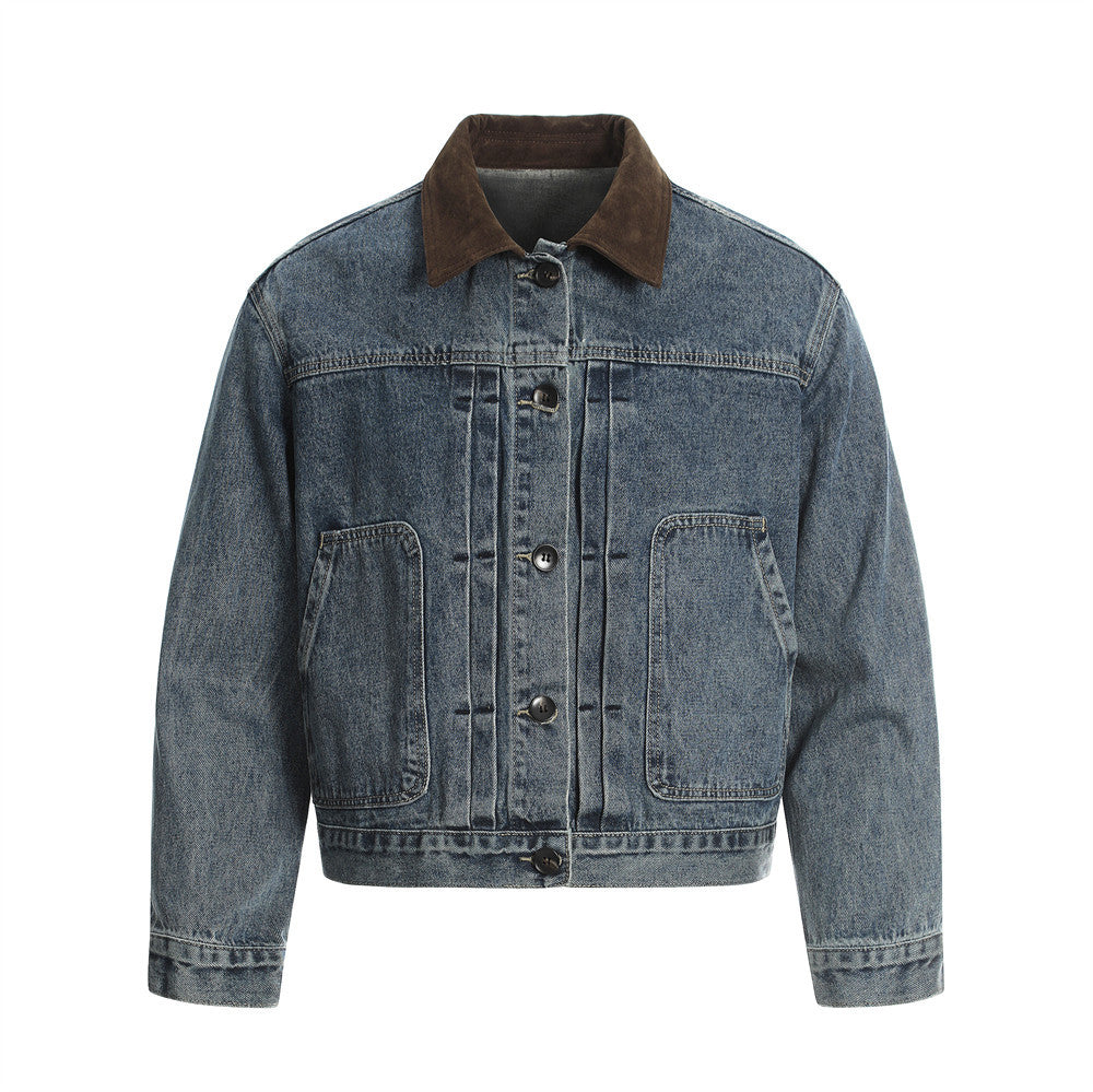 Korte denimjack voor heren