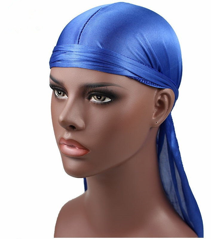 Silk satin long braided hair pirate hat