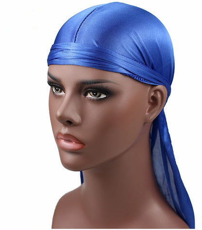 Silk satin long braided hair pirate hat