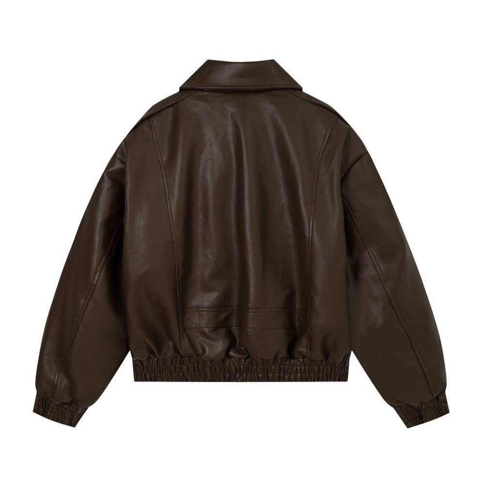PU leather jacket