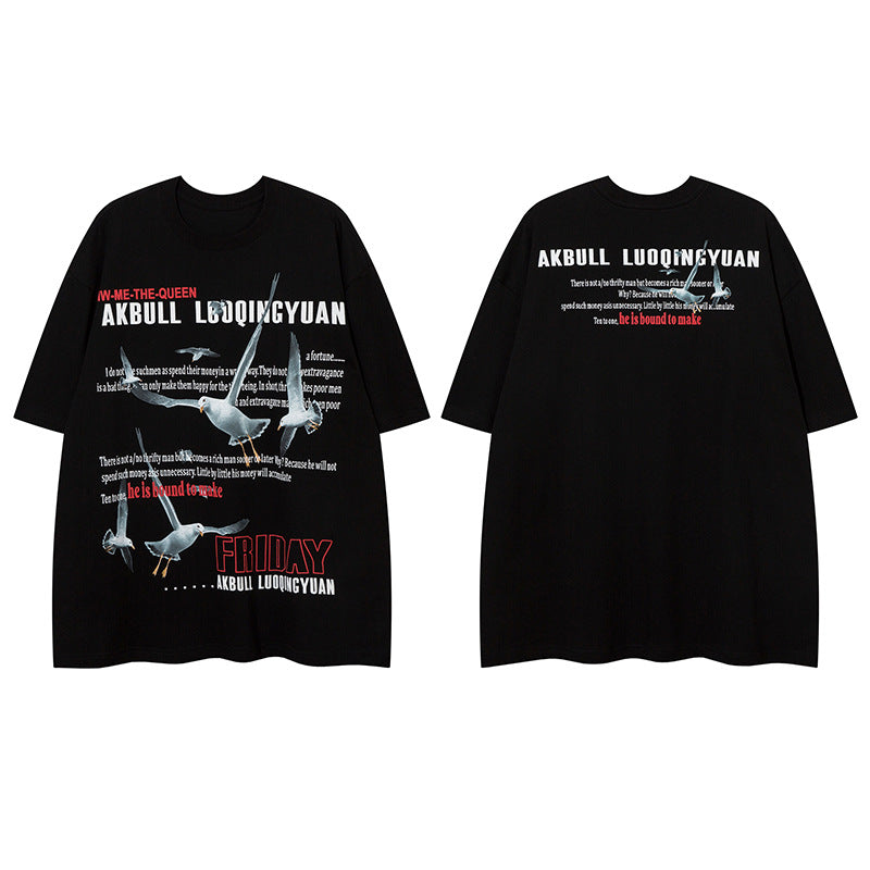 Short Sleeve T-Shirt Men's Summer Oversize Retro Couple Design