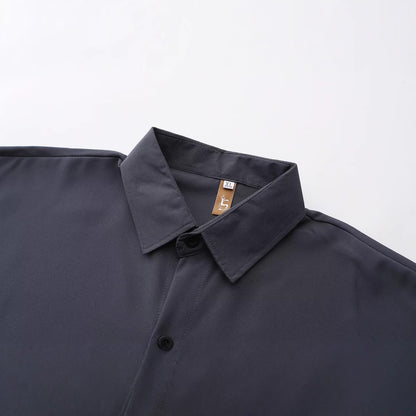 Spring and summer slim fit youth versatile shirt for men