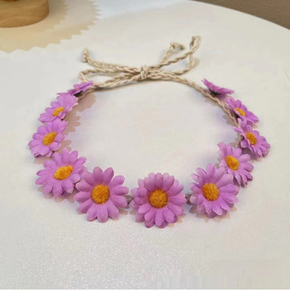 Zonnebloem Bohemian Vlecht Haarband